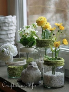 \"Recycling_Craft_for_Spring_-_Jar_Flower_Vases_1\"